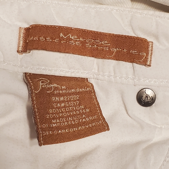 Paige Premium Capri Jeans Denim White Melrose Sz 30 X 24. 5" - Picture 13 of 16